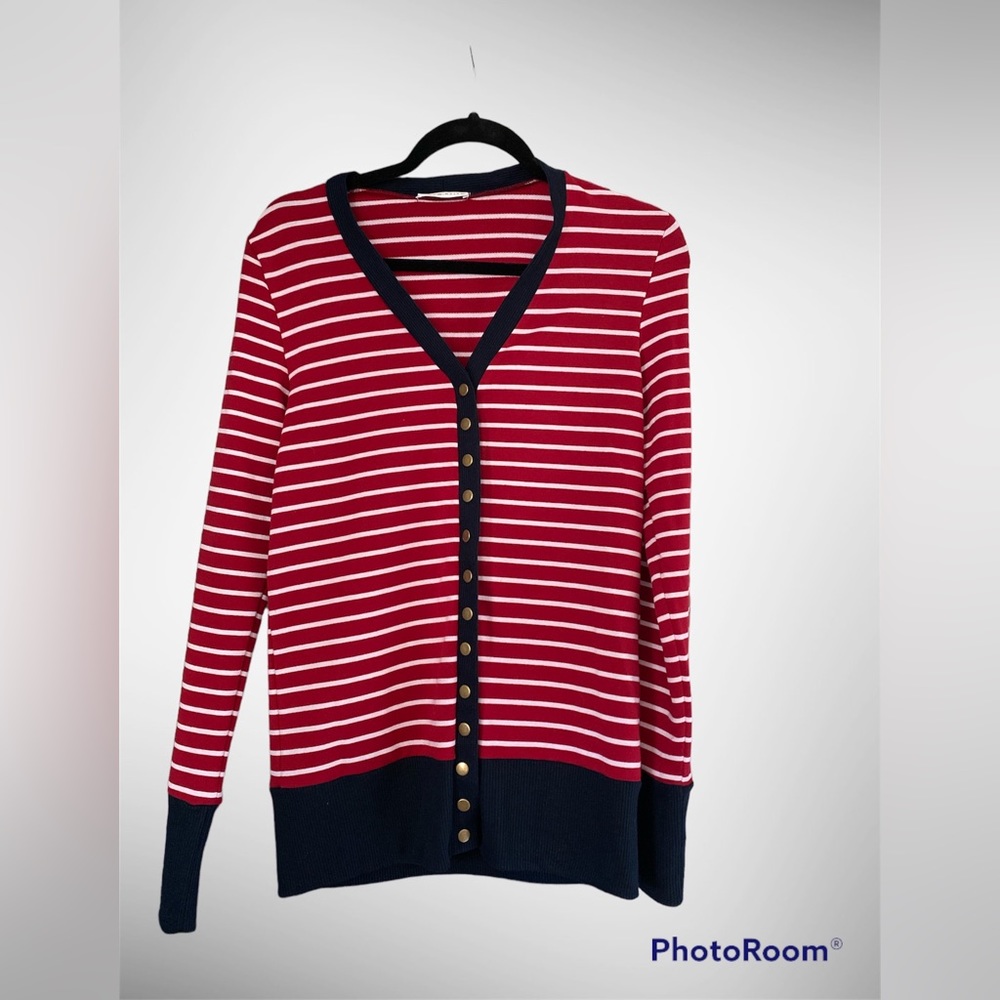NWOT stripped cardigan XL